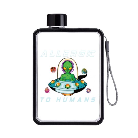 Alien Extraterrestrial Area 51 UFO Space Geek Gift Flat Water Bottles