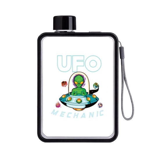 Alien Extraterrestrial Area 51 UFO Space Geek Gift Flat Water Bottles
