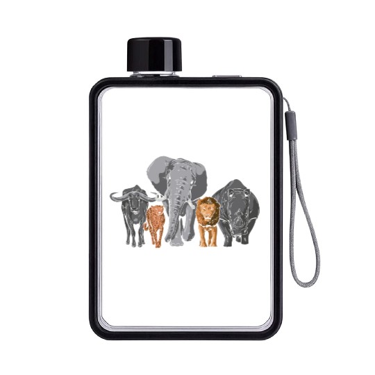 Bold As A Lion Gang Animal Wild Animals Lifestyle Flat Water Bottles