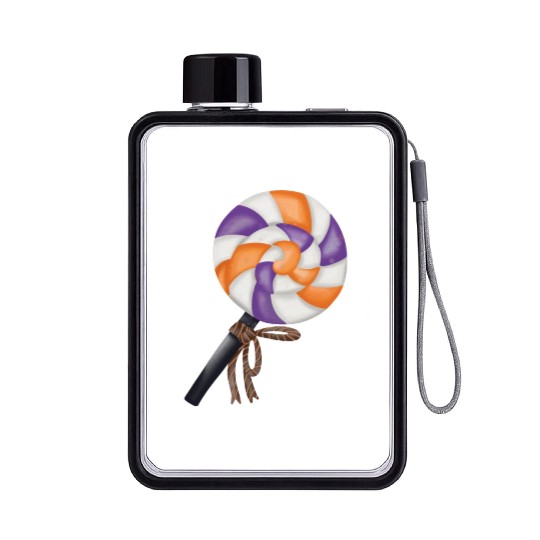 Halloween lollipop candy Flat Water Bottles