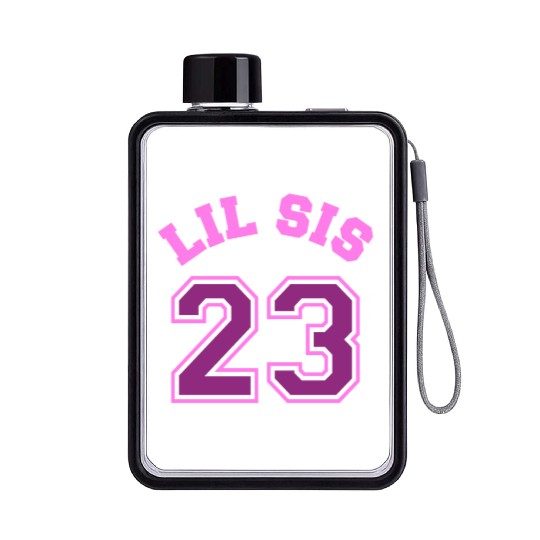 Lil Sis 2023 Little Sister Baby Family Birth Child Flat Water Bottles
