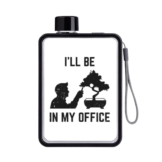 Bonsai Funny Tree Planting Office Humor Gift Flat Water Bottles