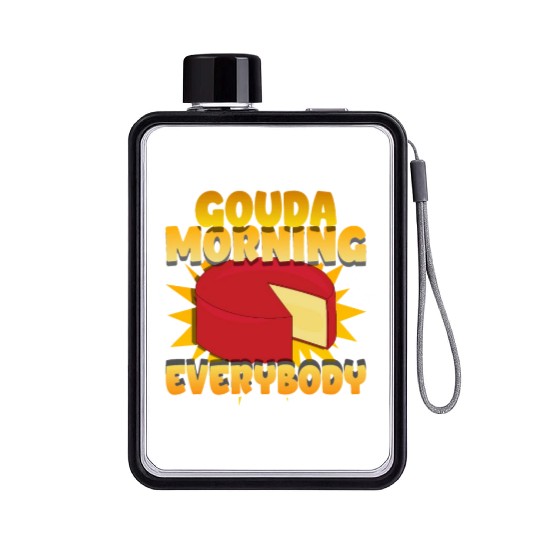 Gouda Cheese Slices charcuterie cheese board Flat Water Bottles