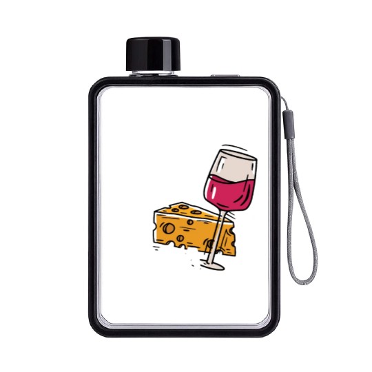 Gouda Cheese Slices charcuterie cheese board Flat Water Bottles