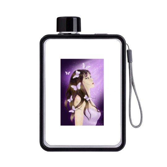 BTS Butterfly Fan Girl Flat Water Bottles