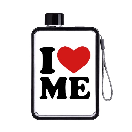 I Love Me Flat Water Bottles