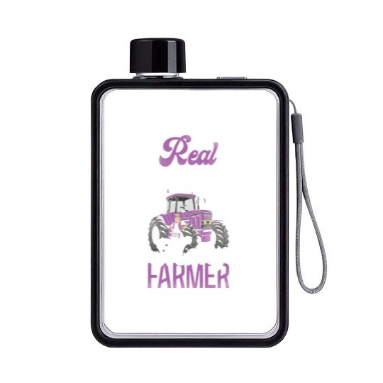 Farming Farmer Husband Wife Flat Water Bottles