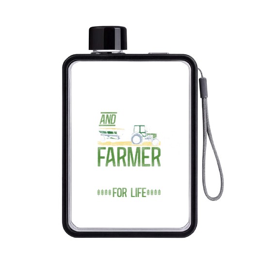 Farming Farmer Husband Wife Flat Water Bottles