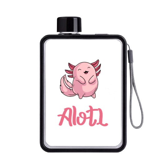 Axolotl Friendship Love I Like You Alotl Flat Water Bottles