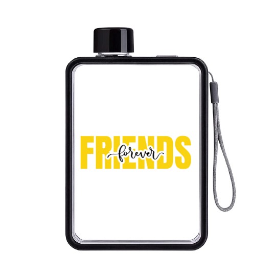 Friends forever. World's friendship day Flat Water Bottles