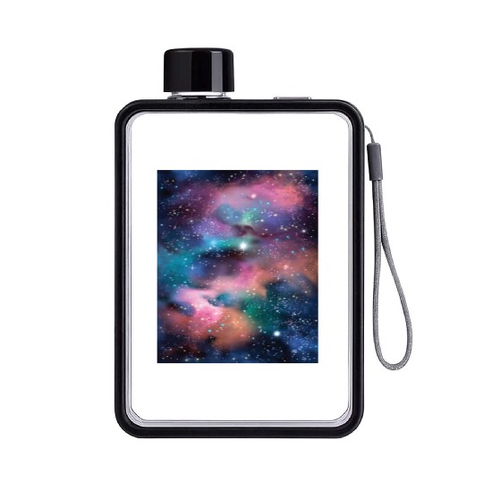 Space astronaut science planets astronomy design Flat Water Bottles