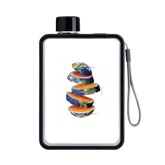 Space astronaut science planets astronomy design Flat Water Bottles