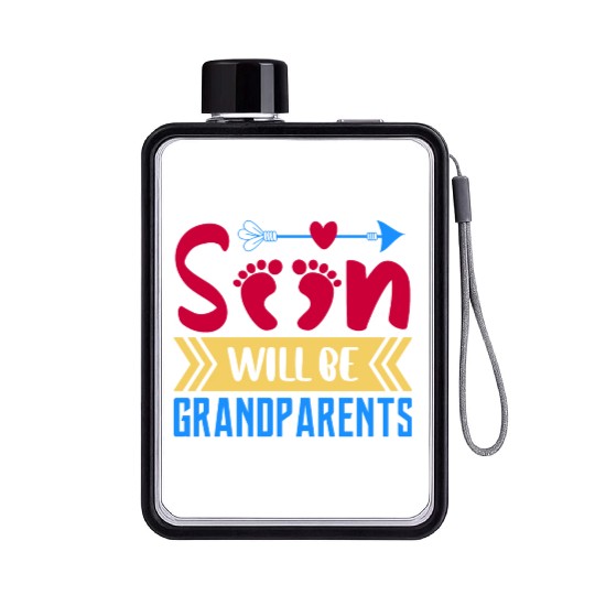 We Will Soon Become Grandparents, Be Grandparents Flat Water Bottles