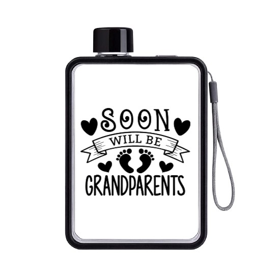 We Will Soon Become Grandparents, Be Grandparents Flat Water Bottles