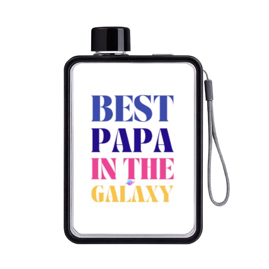 BEST PAPA IN THE GALAXY Flat Water Bottles