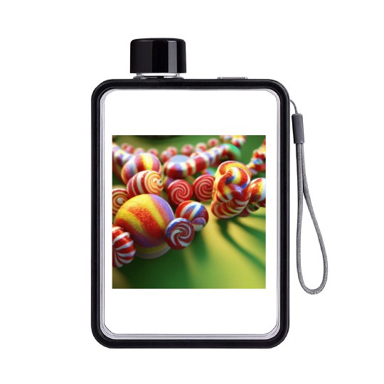 A glimpse into candy land version 3 Flat Water Bottles