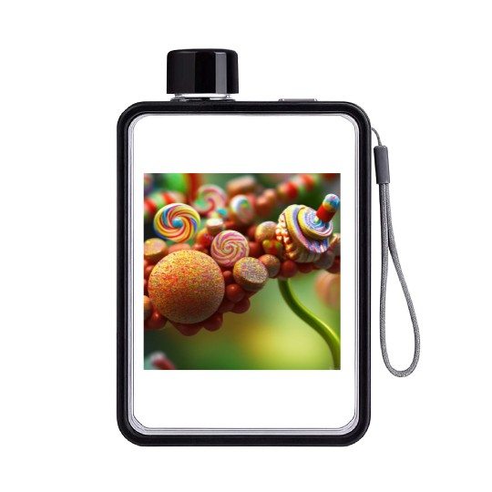 A glimpse into candy land version 4 Flat Water Bottles
