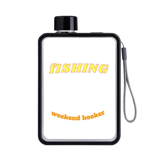 Fishing Lifestyle weekend hooker Flat Water Bottles