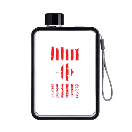 Viva Canada flag love proud canadian people design Flat Water Bottles