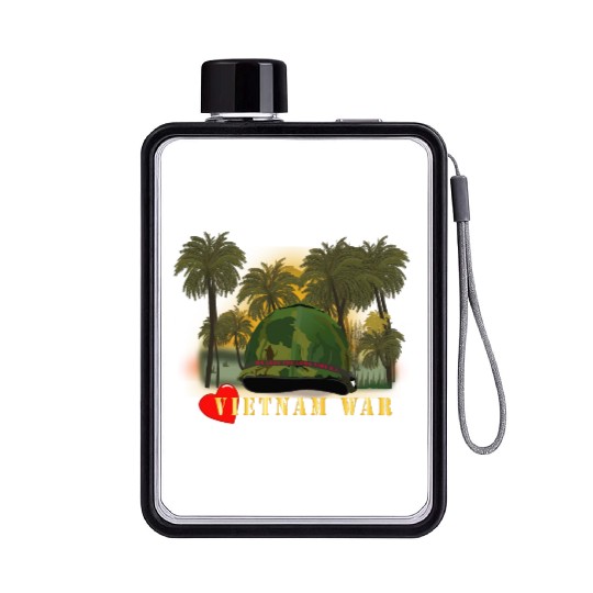 Vietnam Era Helmet Cover - MELOVEYOULONGTIME GI w Flat Water Bottles