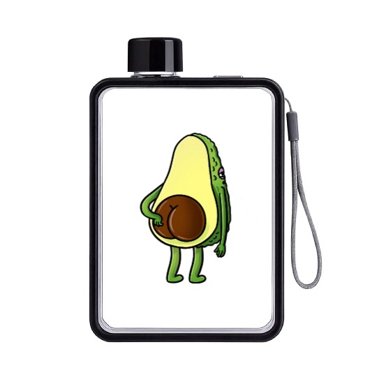 Avocado Butt Avocado Lover Flat Water Bottles