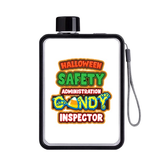Halloween Costume Halloween Safety Candy Inspector Flat Water Bottles