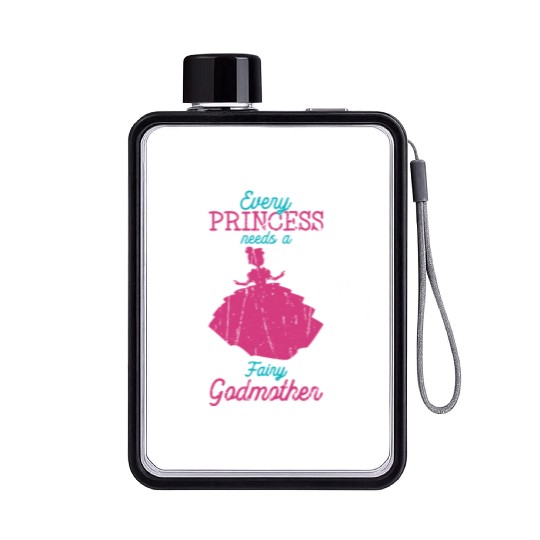 Every princess needs a fairy godmother - fairytale Flat Water Bottles