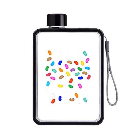pretend im jelly bean halloween candy costume Flat Water Bottles