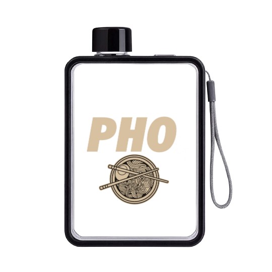 Powered By Pho Soup Vietnamese Noodle Food Flat Water Bottles