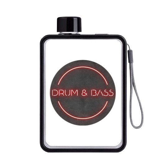 DRUM AND BASS Flat Water Bottles