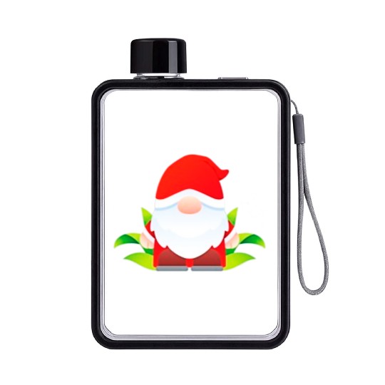 Christmas Cute Gnomes Flat Water Bottles
