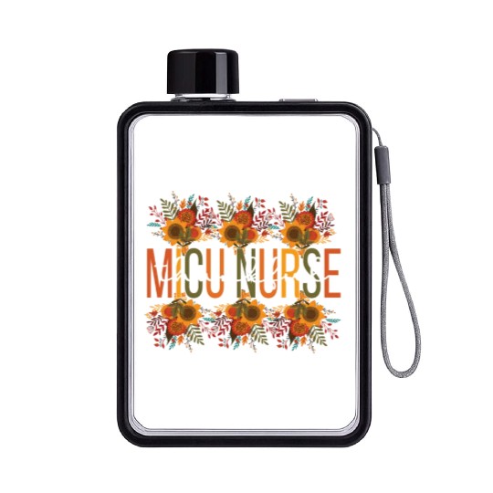 MICU Nurse Thanksgiving Medical ICU Nursing Gifts Flat Water Bottles