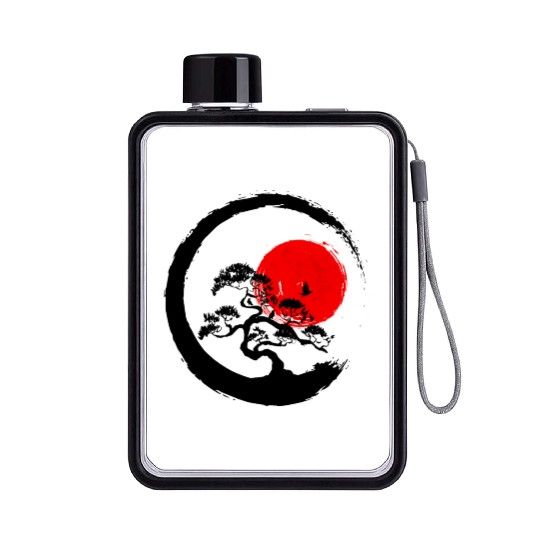 JAPANESE BONSAI TREE Flat Water Bottles
