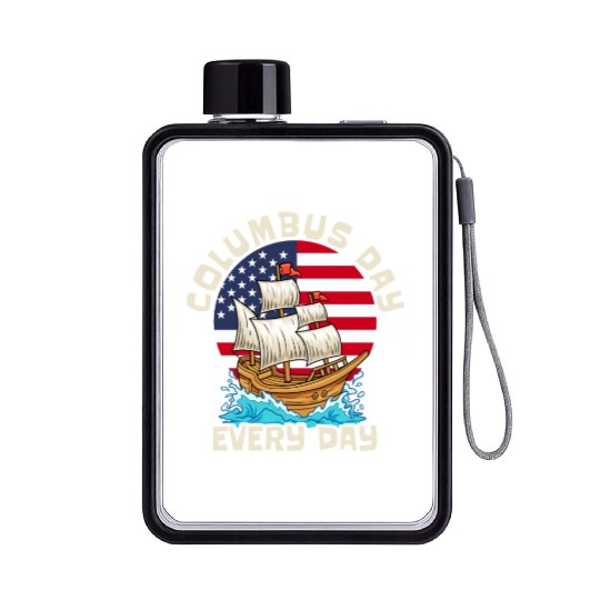 Columbus Day 1492 Flat Water Bottles