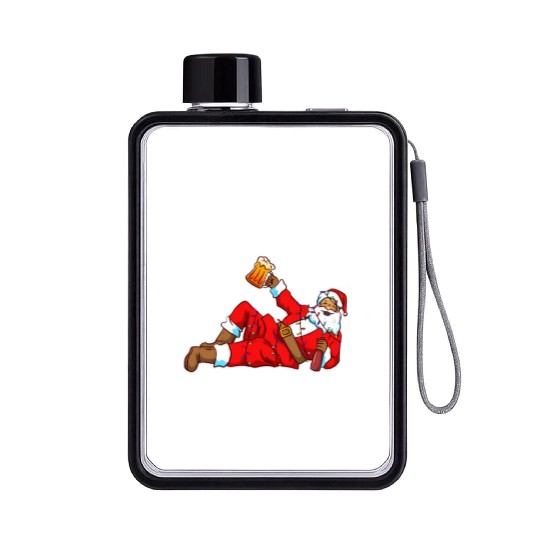 Lets get lit christmas Flat Water Bottles