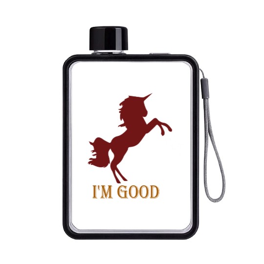 I'm fine Flat Water Bottles