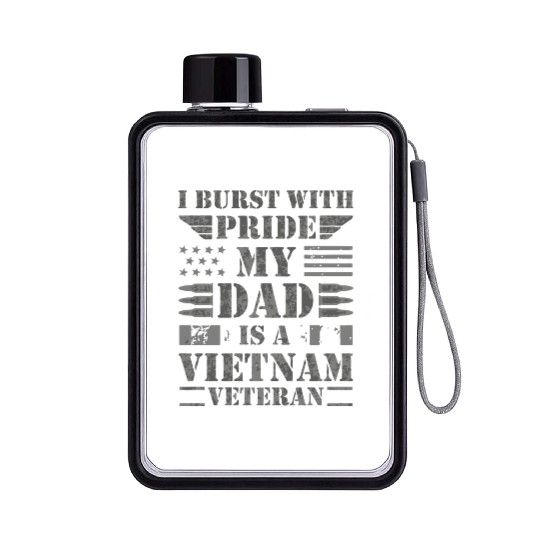 Proud Son Daughter of A Vietnam Veteran Flat Water Bottles