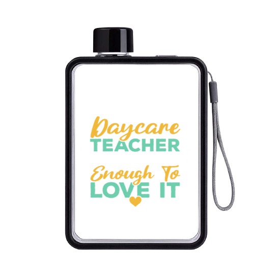 Daycare Teacher Childcare Educator Director Flat Water Bottles