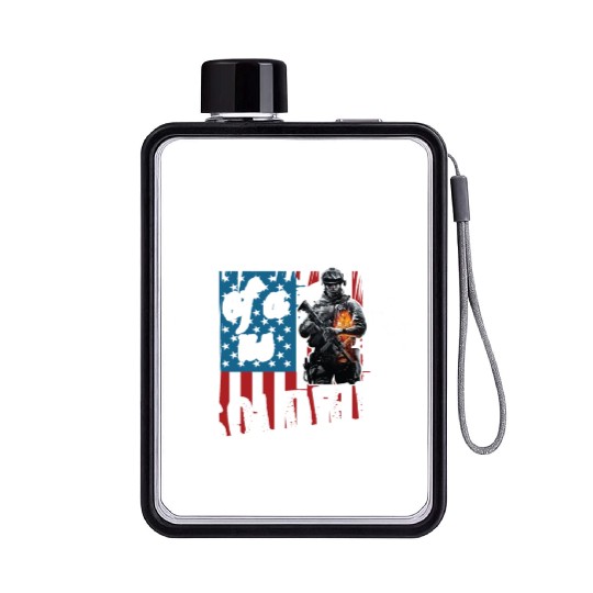 Army - proud of a us soldier Flat Water Bottles
