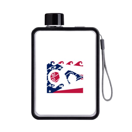 Ohio Flag Swimming Team Swim Swimmer US State Flat Water Bottles