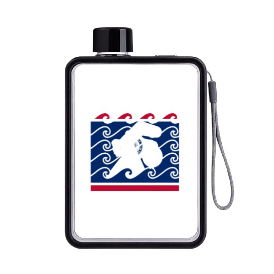 Wyoming Flag Swimming Team Swim Swimmer US State Flat Water Bottles