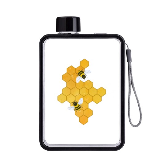 Nature Fly Yellow Flat Water Bottles