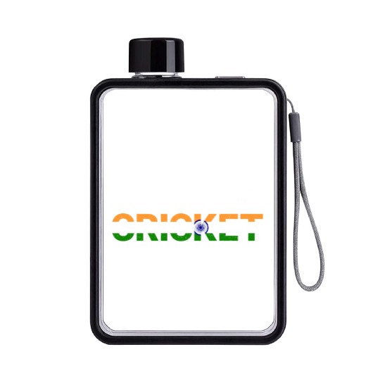 Eat Sleep Cricket Repeat IND Flag Sports Gift Flat Water Bottles