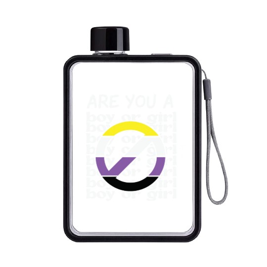 LBGT Flag Gay Pride Human Vintage Rainbow Flat Water Bottles