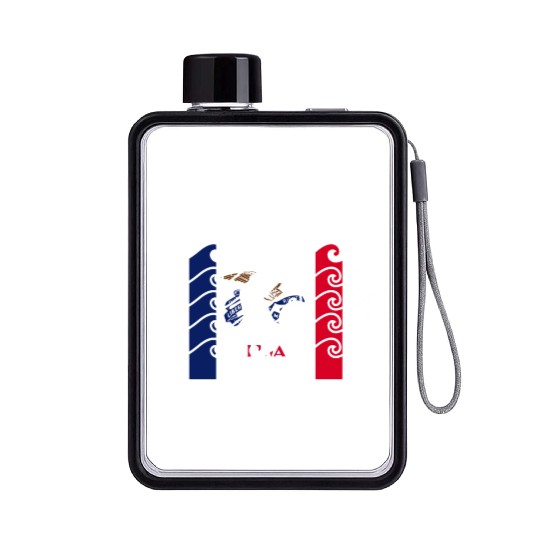 Iowa Flag Swimming Team Swim Swimmer US State Flat Water Bottles