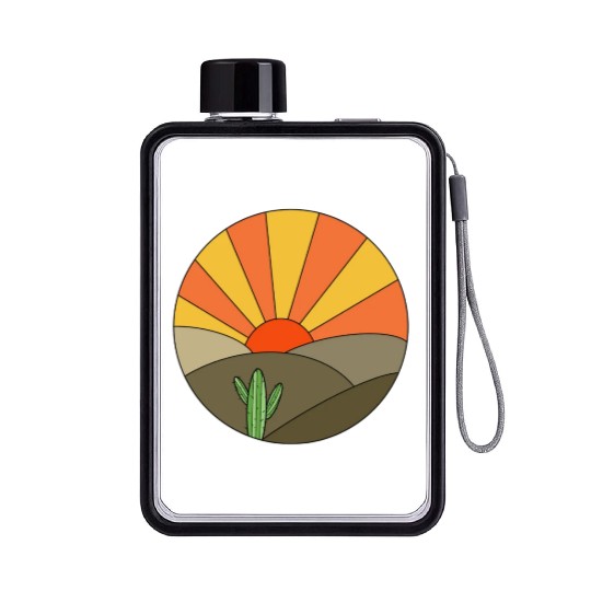 Sunrise desert Flat Water Bottles