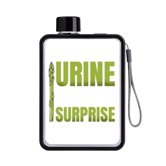 Urine For A Big Surprise Vegetable Vegan Asparagus Flat Water Bottles
