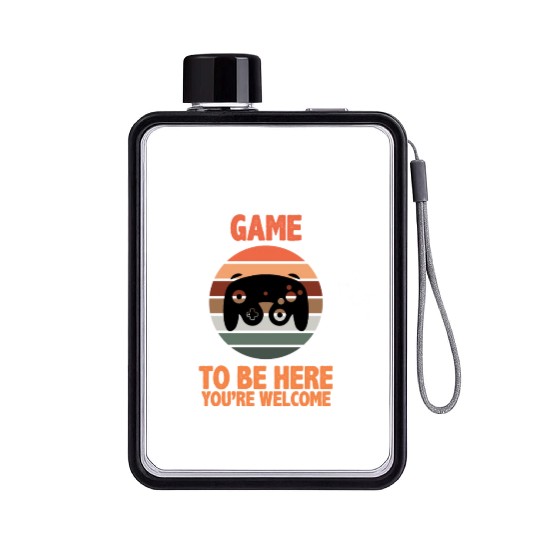 I Paused My Video Game Player Gamer Gaming Gifts Flat Water Bottles