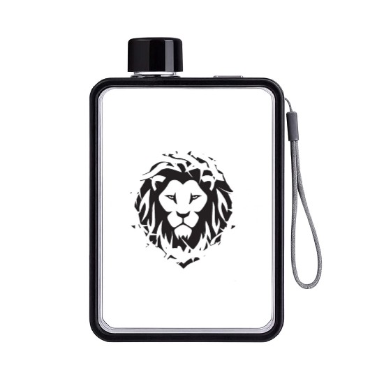 Lion of Judah With A Crown of Thorns Christian Flat Water Bottles