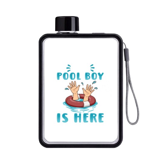 Swimmer Scuba Diving Pool Boy Water Sport Flat Water Bottles